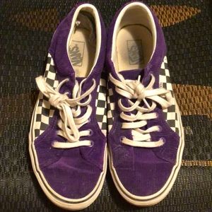 Purple corduroy checkered size 11.5 men’s vans